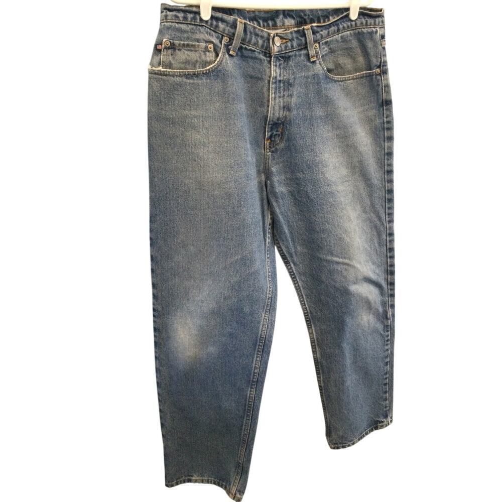 Vtg Polo Ralph Lauren Mens Relaxed Fit Jeans Size 36 x 30 Straight Leg Y2K 90s2